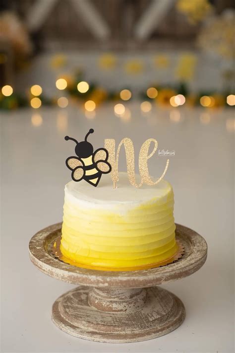 Bumble Bee Cake Topper Fun To Bee One Cake Topper Bumble Etsy