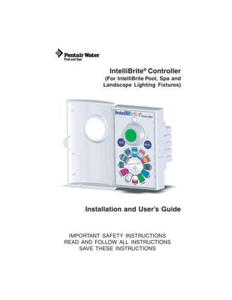 Intellibrite Controller Owners Manual Pentair