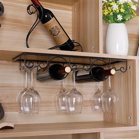 Redcolourful Iron Wine Glass Hanging Holder Holder Holder For Storage
