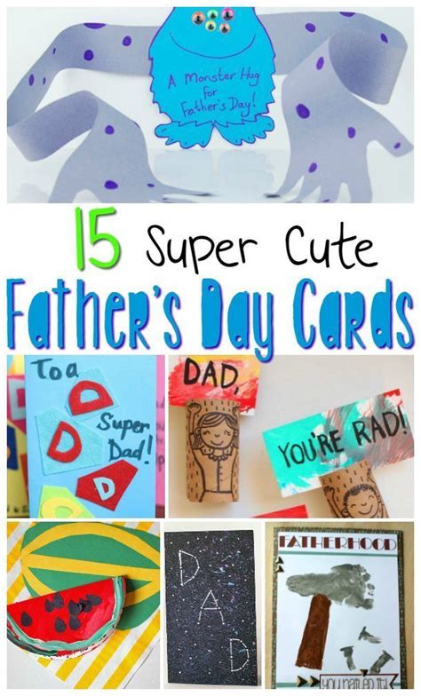 Easy Fathers Day Card Crafts That Kids Can Make Without Help A Cute