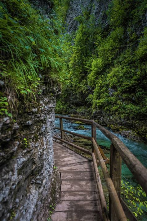 Vintgar Gorge National Park Triglav Gorenjska Slovenia Stock Photo