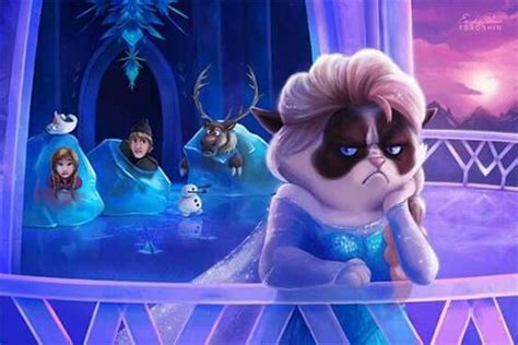 Mashup Grumpy Cat E Disney Grumpy Cat Disney Grumpy Cat Frozen Frozen