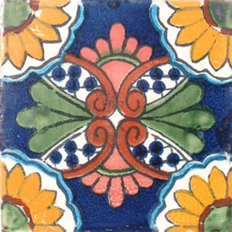 C037 Mexican Ceramic 4x4 Inch Hand Made Tile Etsy