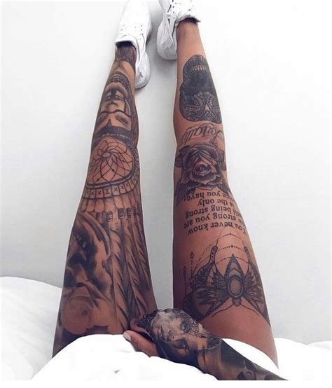 Fashionable And Wonderful Leg Tattoos And Designs Free Tattoo Ideas