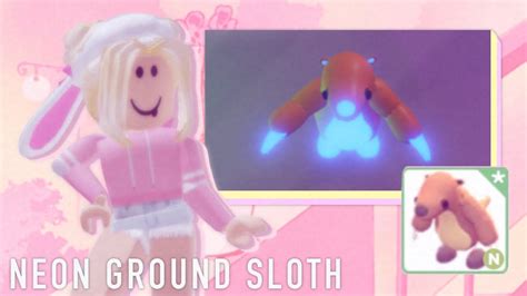 Making A Neon Ground Sloth Roblox Adopt Me Road To 2k Youtube