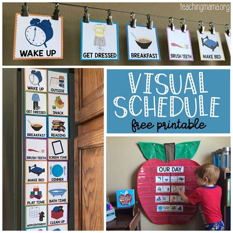 These free printable visual schedules for home and daily routines might help make things easier. Visual Schedule for Toddlers | Kids schedule, Toddler schedule, Preschool schedule