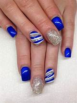 Photos of Blue And Silver Nails