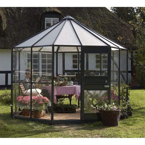 Eden Pleiades Octagonal Greenhouse Anthracite Backyard Greenhouse