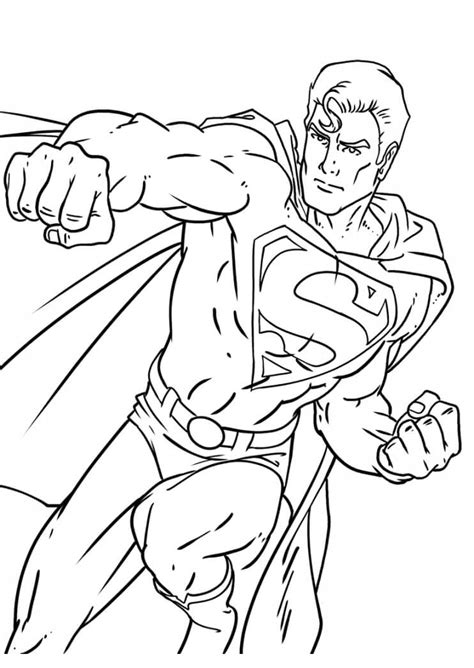 Desenhos De Super Homem Poderoso 3 Para Colorir E Imprimir