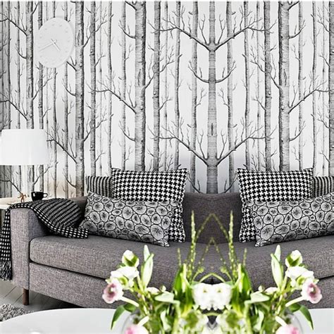 Beibehang Tree Pattern Non Woven Woods Wallpaper Roll Modern Designer