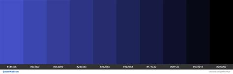 Shades Xkcd Color Warm Blue 4b57db Hex Colors Palette Colorswall