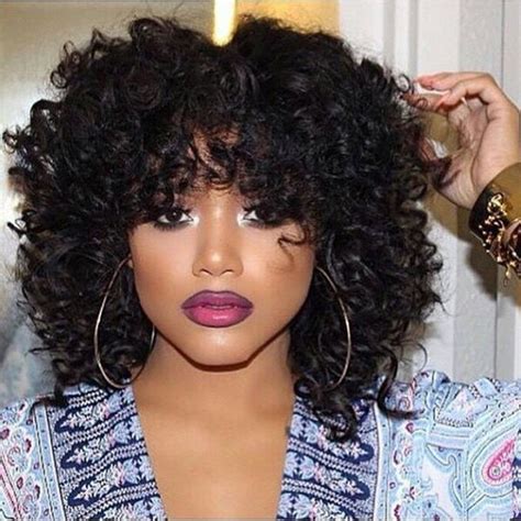 The highlights and lowlights are like elegant swirls. Cheap Afro Kinky Curly Synthetic Wig With Bangs Synthetic ...