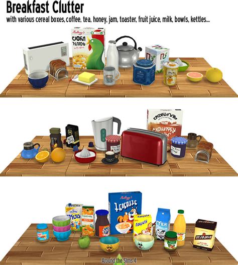 Sims 4 Resource Food Clutter Hontours