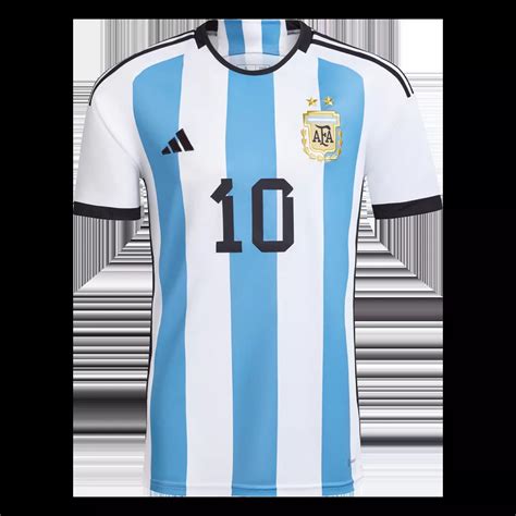 Mens Replica Messi 10 Argentina Home Soccer Jersey Shirt 2022 Adidas