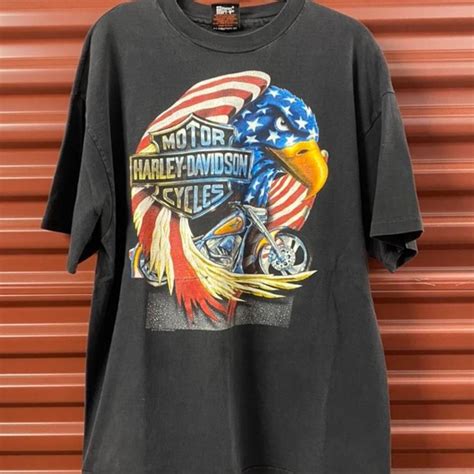 Harley Davidson Shirts Iso Harley Davidson Eagle American Flag