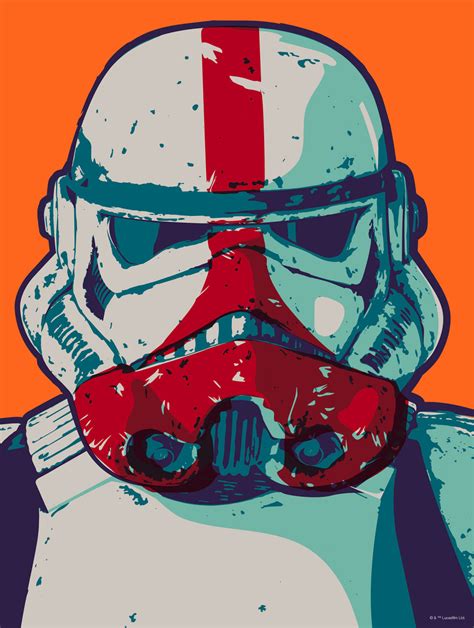 Art Print Star Wars Mandalorian Pop Art Stormtrooper With Without