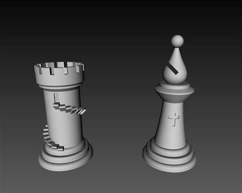 3d Chess Set Stl Files For 3d Printers Etsy 3d Chess Chess Set