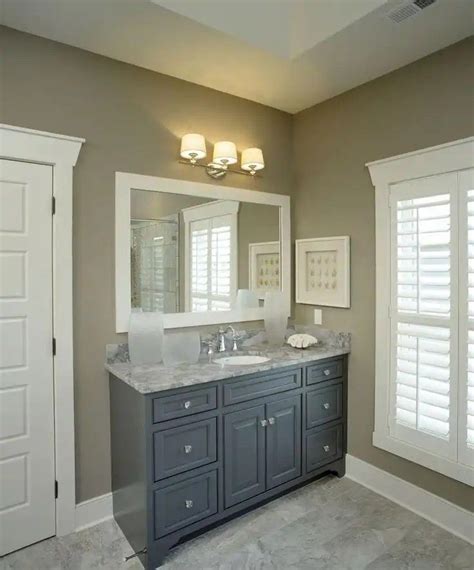 Darker Greige Walls Grey Bathroom Cabinets Grey Bathroom Vanity