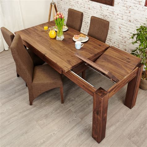 Dining Tables Baumhaus Mayan Walnut Extending Dining Room Table Cwc04a