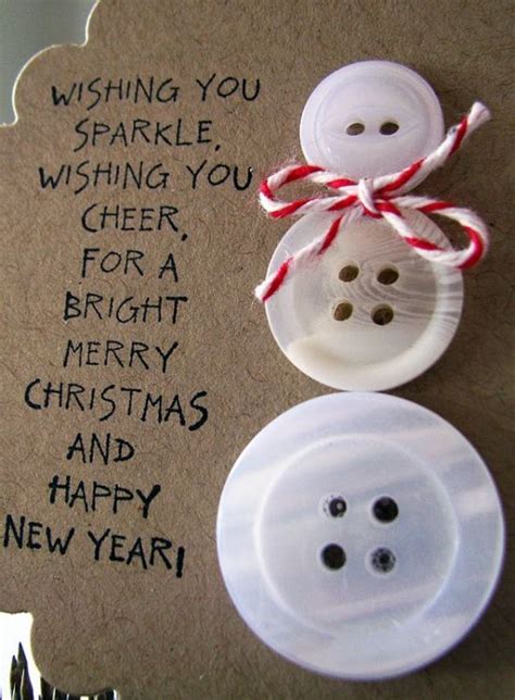 Quick Christmas Craft Ideas Snowman Card Buttons Holiday Greeting My