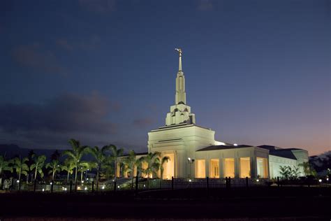 Apia Samoa Temple And Grounds At Night Daftsex Hd