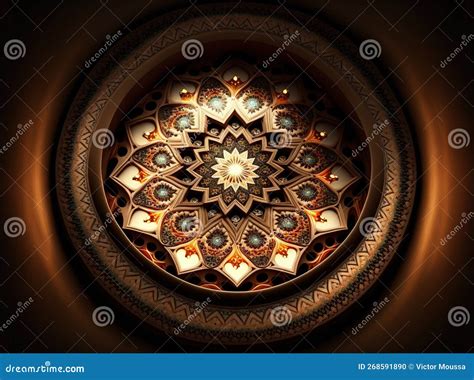 Generative Ai Of Ornate Islamic Pattern Celebrating Religious And