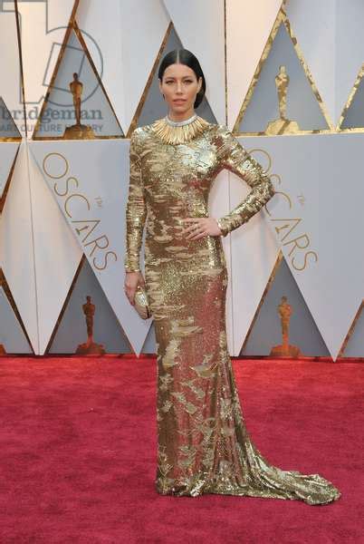 Jessica Biel Jessica Biel Wearing A Kaufmanfranco Gown At Arrivals For The Th Academy