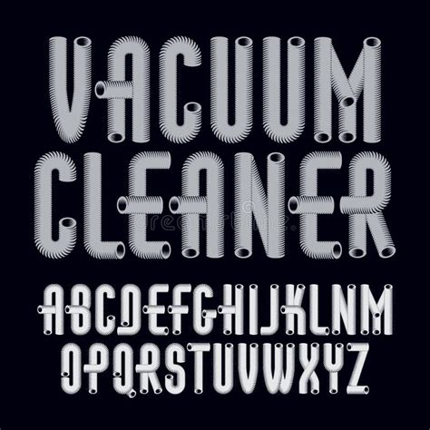 Vector Trendy Capital English Alphabet Letters Collection Retro Type