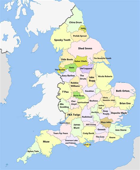 England Maps Counties Map Of Counties Of Great Britain England