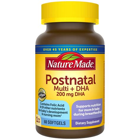 Nature Made Postnatal Multivitamin Dha 200 Mg For Her 60 Count