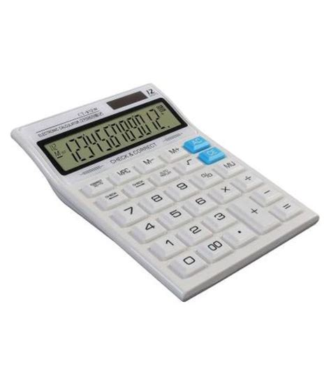 Villy Ct 912w White Medium 12 Digit Big Display Basic Calculator 12