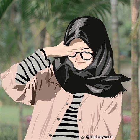 Wajah Gambar Kartun Perempuan Cantik Berhijab 30 Gambar Kartun Muslimah Bercadar Syari Cantik