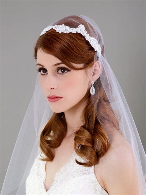Ivory Lace Great Gatsby Cap Veil Vintage Wedding Hair Wedding Hair