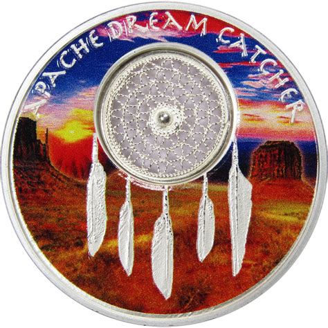 2017 Native American Mesa Grande Apache Dream Catcher 1 Oz 999 Silver