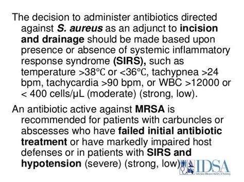 Management Of Skin And Soft Tissue Infections Idsa Guideline 2014
