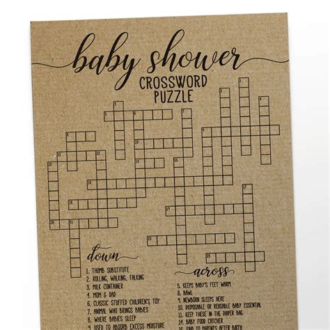 Juegos Crucigrama Para Baby Shower Con Respuestas Juego Baby Shower