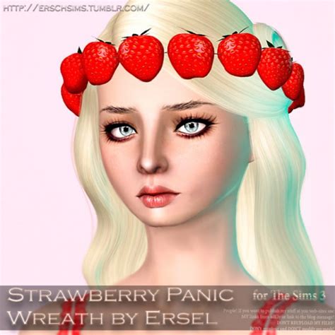 Ersch Sims Strawberry Panic Wreath • Sims 4 Downloads