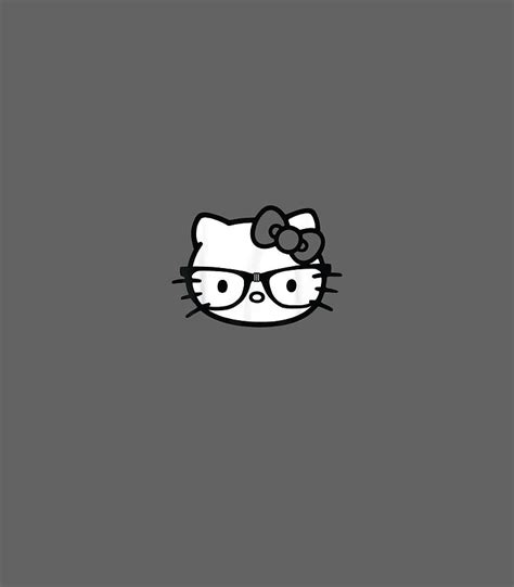 hello kitty black and white nerd glasses digital art by yuvraj xinran