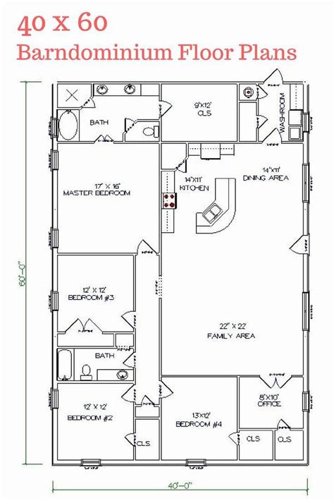 40x60 Shop House Plans Inspirational 40 X 60 Barndominium Floor Plans