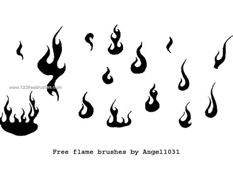 Fire Flame Photoshop Free Brushes 123freebrushes