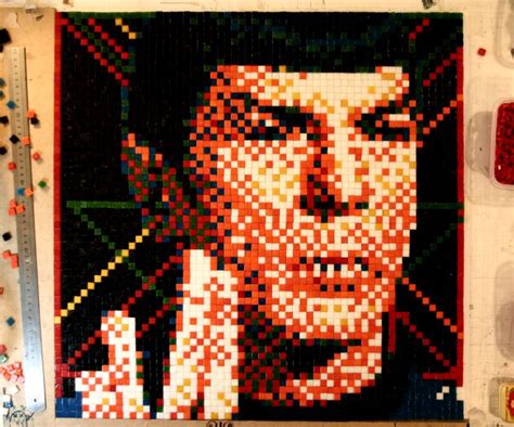Spock Mosaic S Glass Tiles By Pixel Art Pixelart Streetart Mosaic Glass Mosaic Tiles Spock
