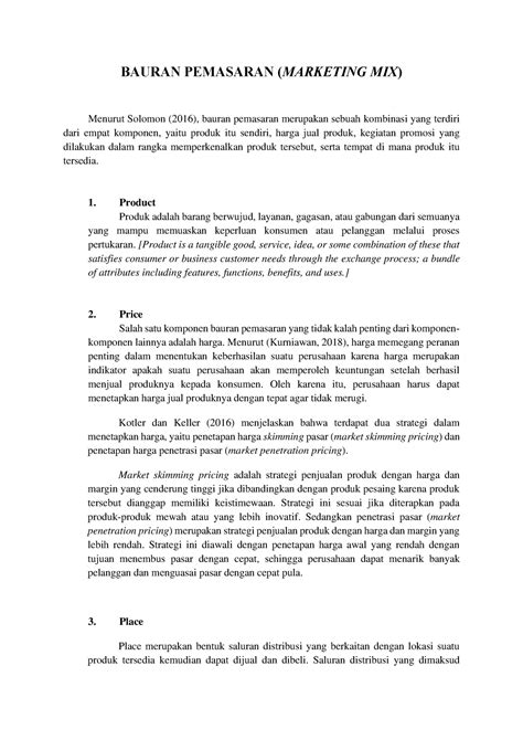 Mengenal Strategi Pemasaran 4p Dan Contohnya - vrogue.co