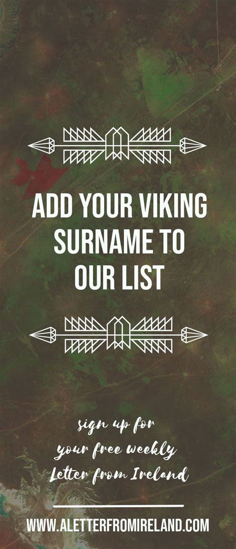 Do You Have An Irish Viking Surname A Letter From Ireland In 2020