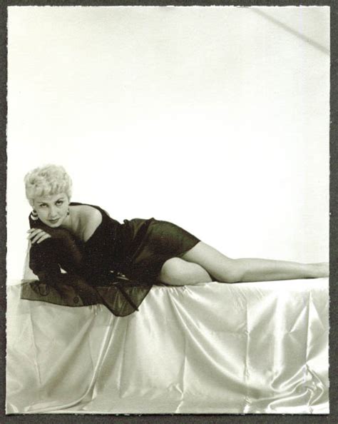 Blonde Black Negligee Studio Nude Photo 1950s 14