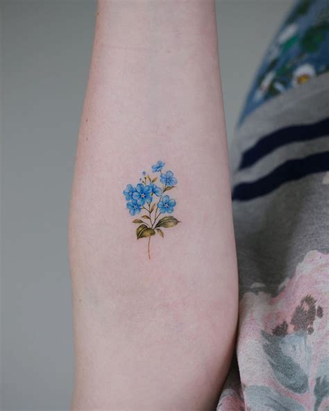 Studiobysoldonghwa On Instagram Forget Me Not🌿 Flowertattoo