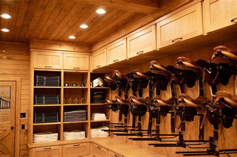 A Tack Room With Custom Cabinetry Offers A Place For Everything