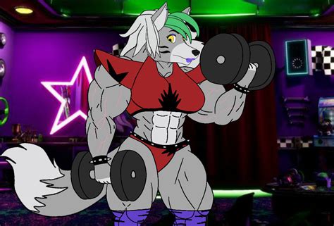 Roxanne The Buff Wolf Requested By Thegreatgeese By Musclefoxie89 On