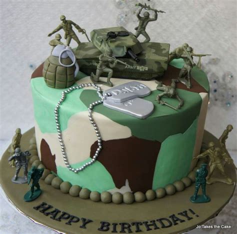 Cap is choc cake w it was an honor to design this cake for a young man entering the army. Army Birthday Cakes