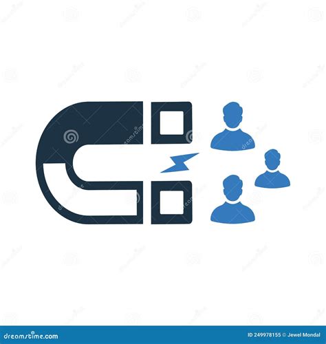 Attract Customers Magnet Icon Simple Vector Design Stock
