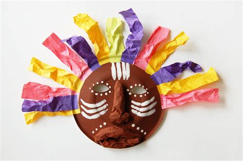 African Paper Plate Mask Kids Crafts Fun Craft Ideas